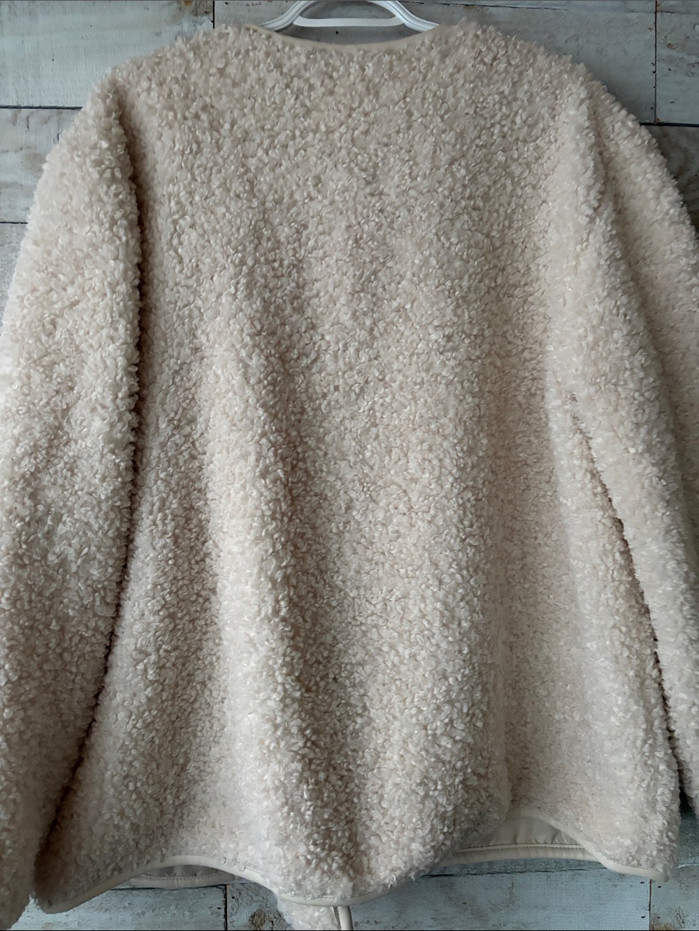Avec Les Filles Sherpa jacket Anthropologie cream bouclé - Picture 9 of 12